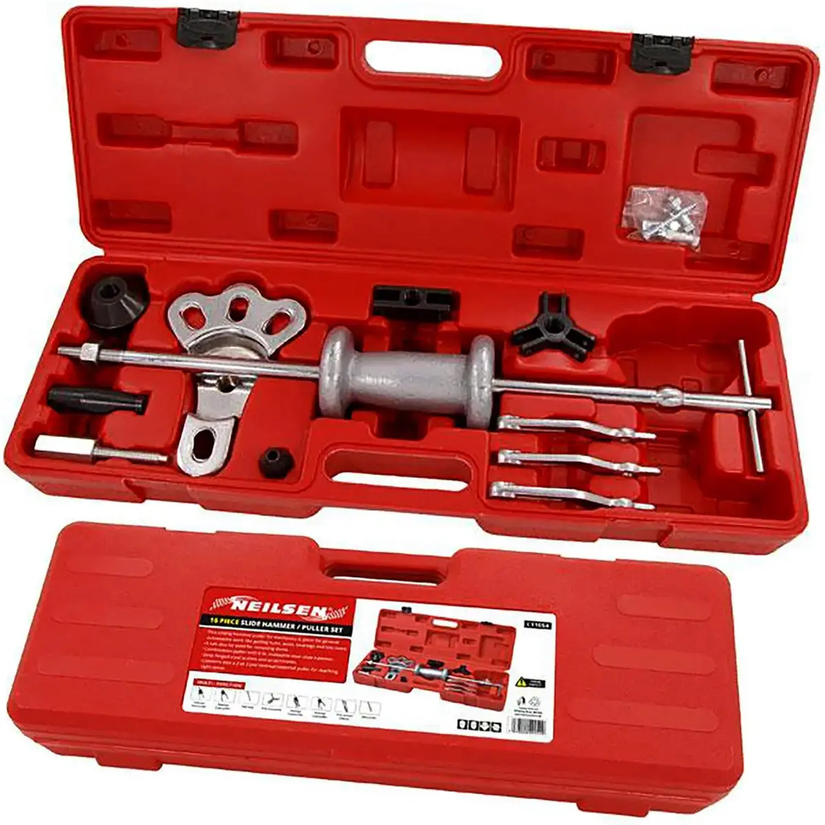 Neilsen Slide Hammer Dent Puller Set Bearing Hub Wrench Remover Garage Mechanic 1