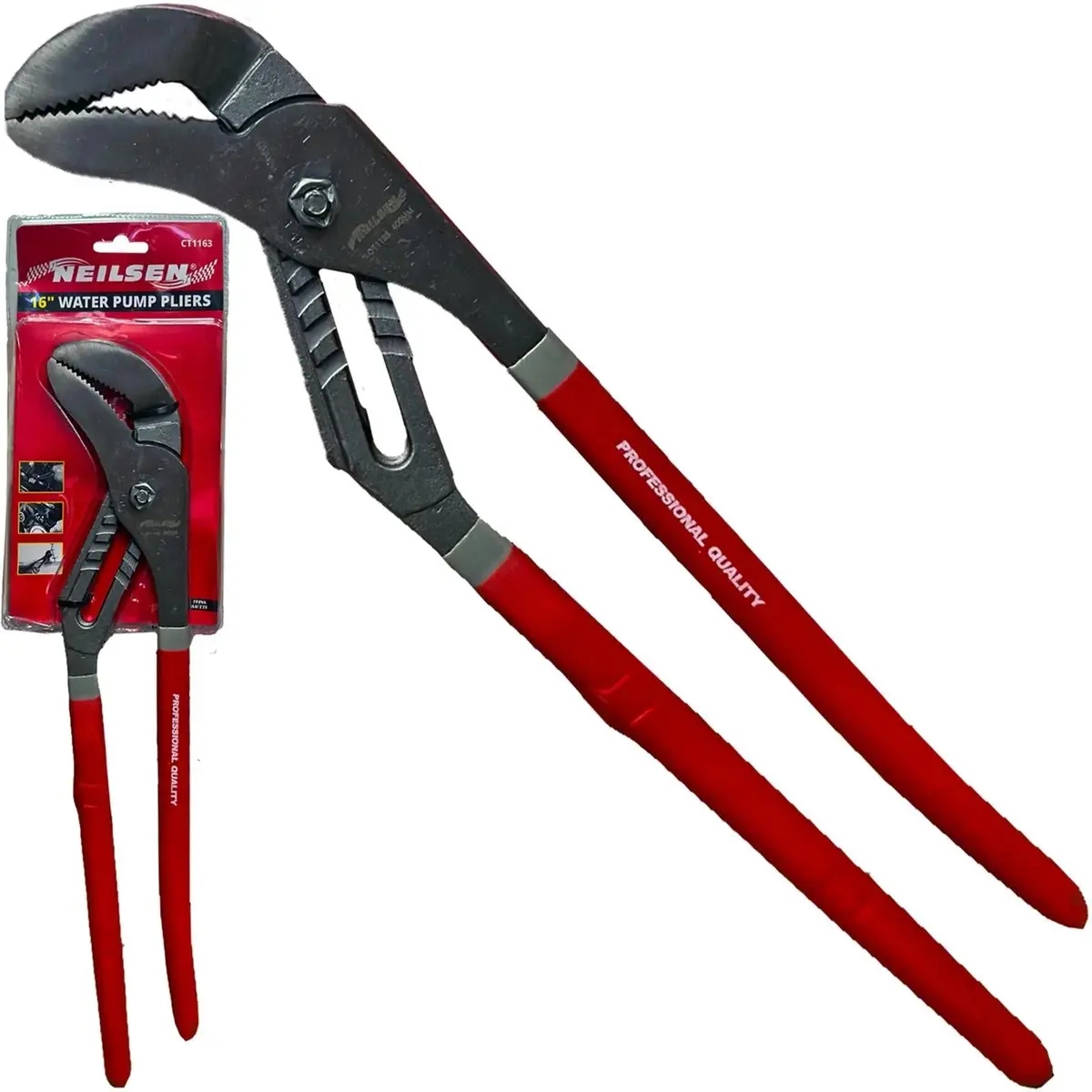 Neilsen Water Pump Pliers Slip Joint Wrench Plumbers Soft Grips 16" 405Mm 1
