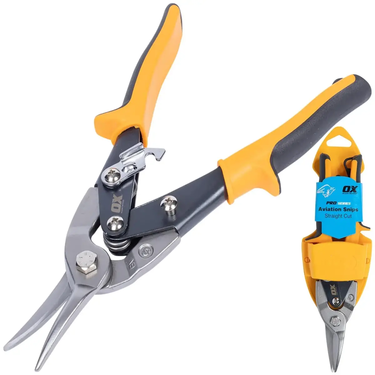 Ox Tools Pro Aviation Snips Straight Cut With Holster 1
