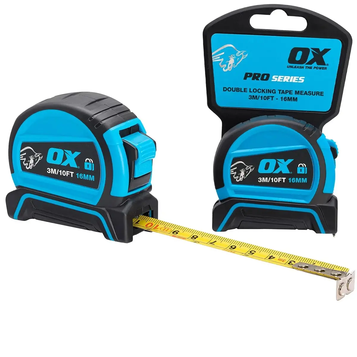 Ox Tools Pro Dual Auto Lock Tape Measure 3M 1