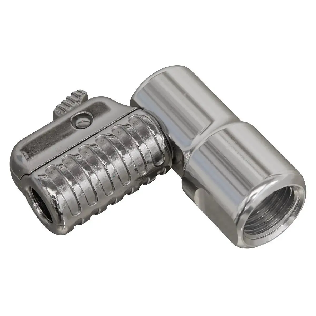 Pcl 90° Angled Swivel Tyre Inflator Clip-On Connector 1/4"Bsp(F) 1