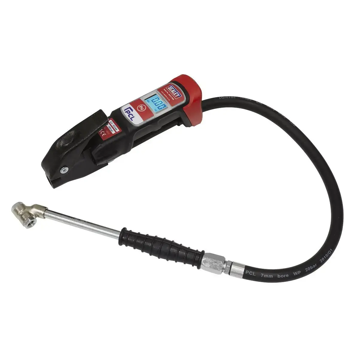 Pcl Premier Anodised Digital Tyre Inflator With Twin Push-On Connector 1