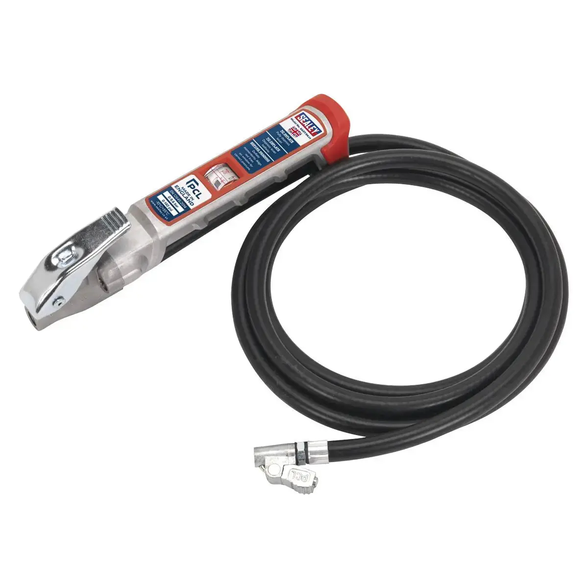 Pcl Professional Tyre Inflator With 2.5M Hose & Clip-On Connector 1