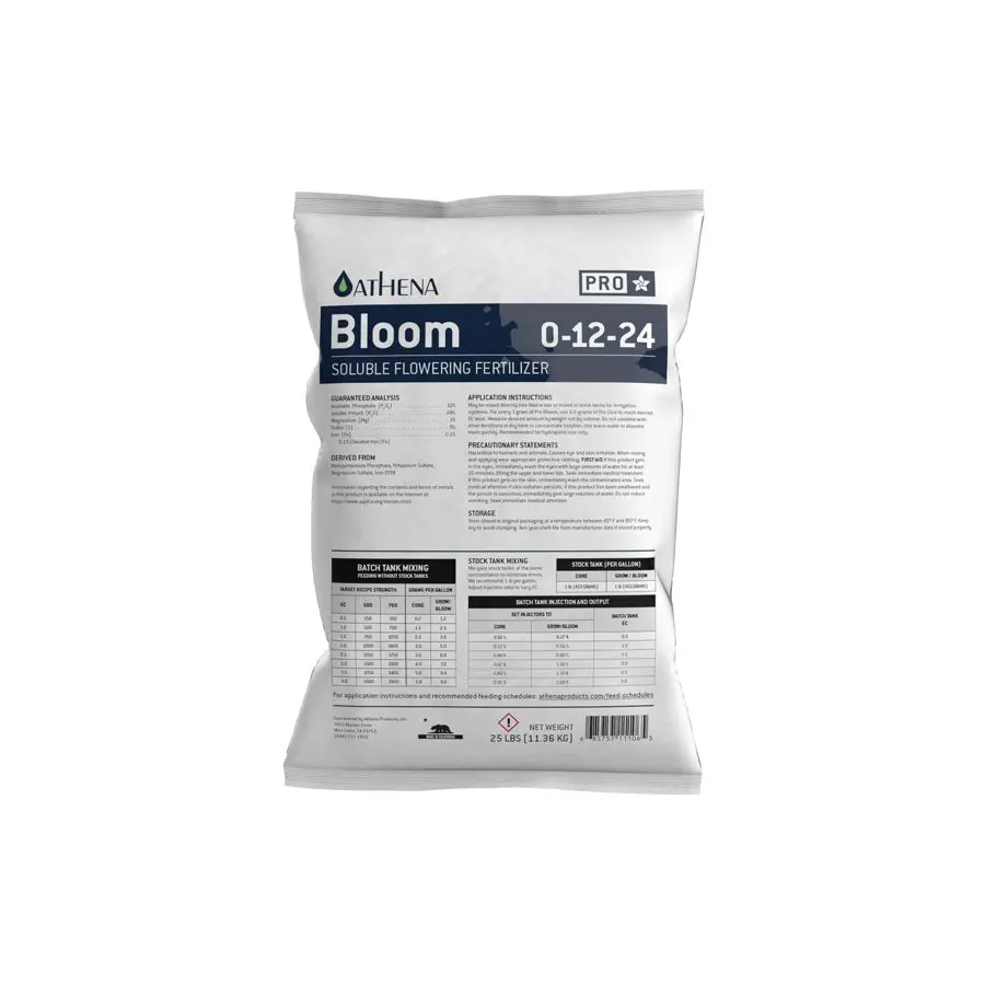 Athena Pro Bloom Fertilizer – 25 lb Bag