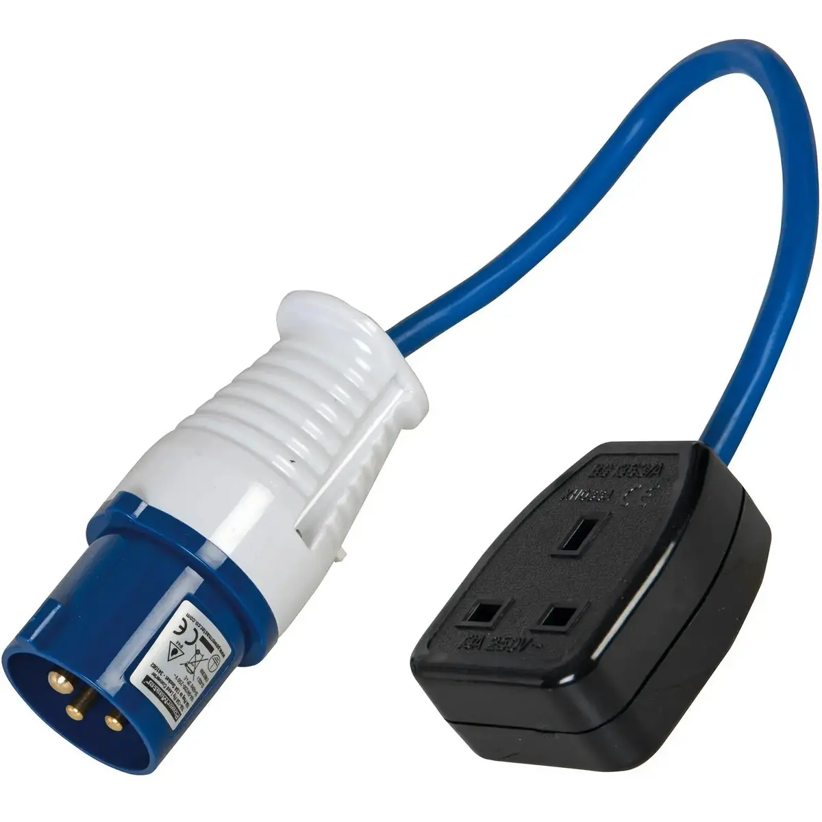 Power Master Fly Lead Converter 16A Lead To 13A Socket Caravan Camping 1