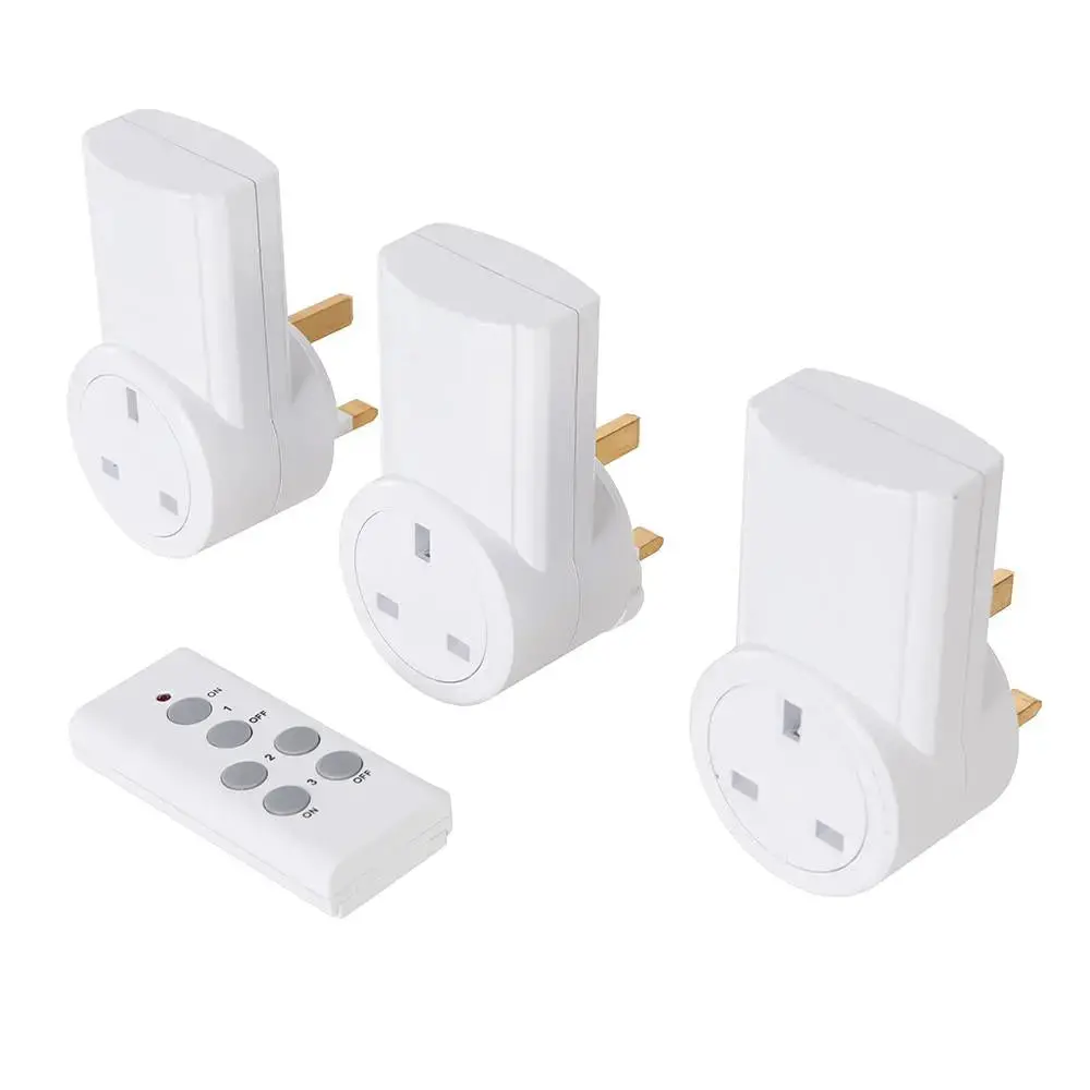 Powermaster Wireless Remote Control Power Socket 230V 3Pk Uk 13A 550078 1