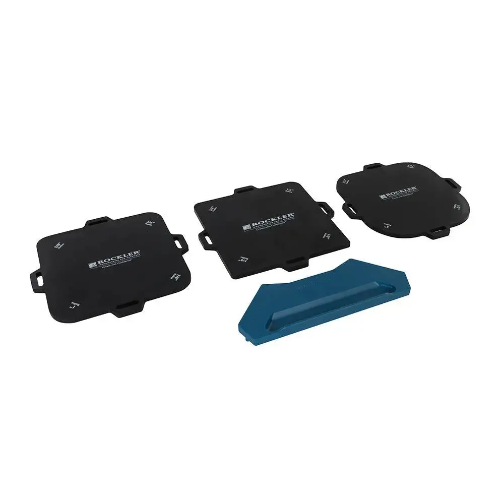 Rockler Corner Radius Routing Templates 4Pce 1/8 - 1' Radii 405985 1