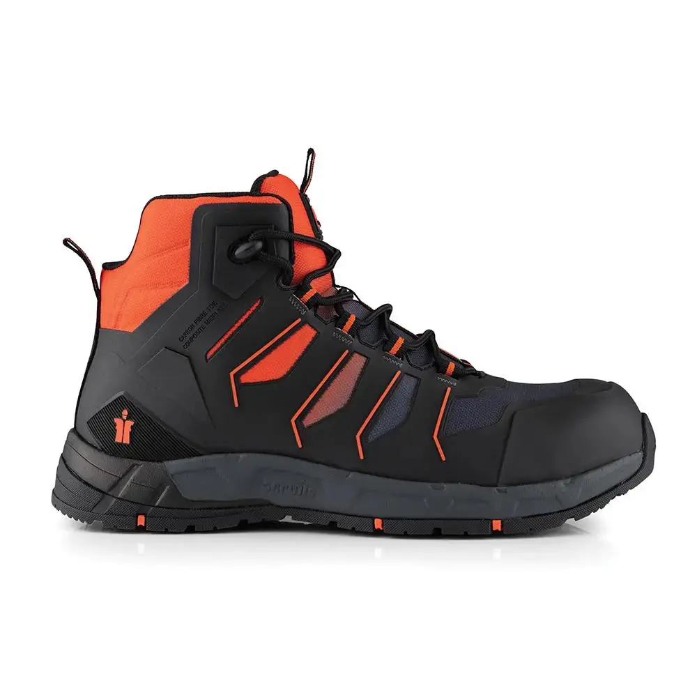 Scruffs Glide Safety Boot Black / Orange - Choose Size 1