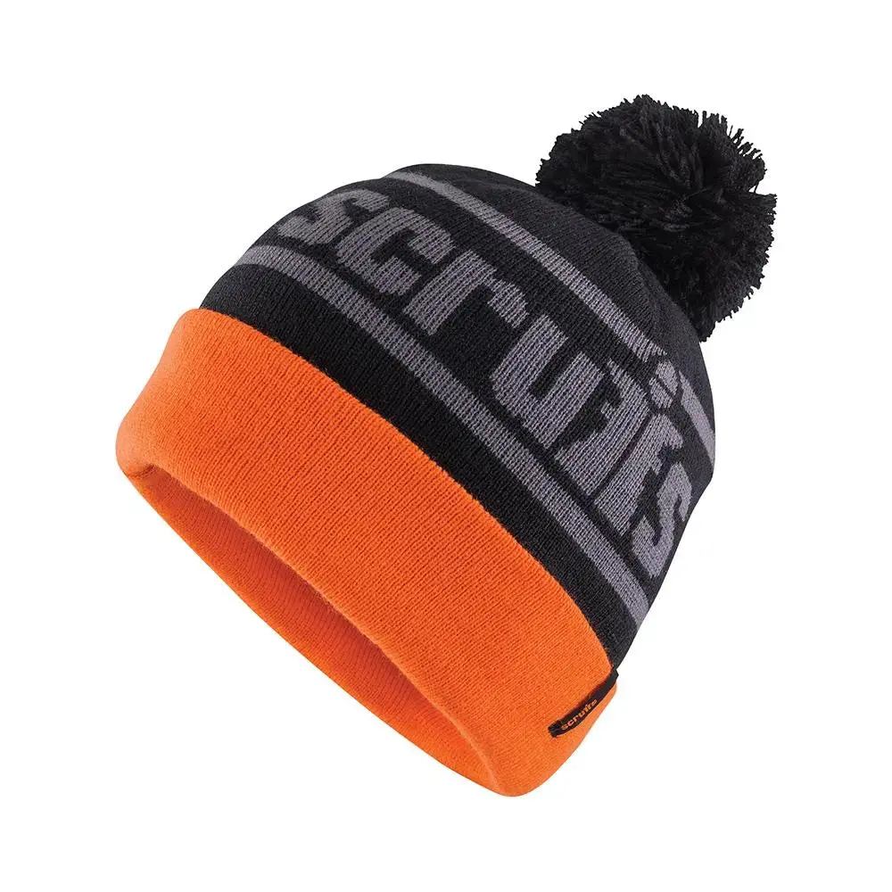 Scruffs Trade Bobble Hat Black/Orange T55334 1