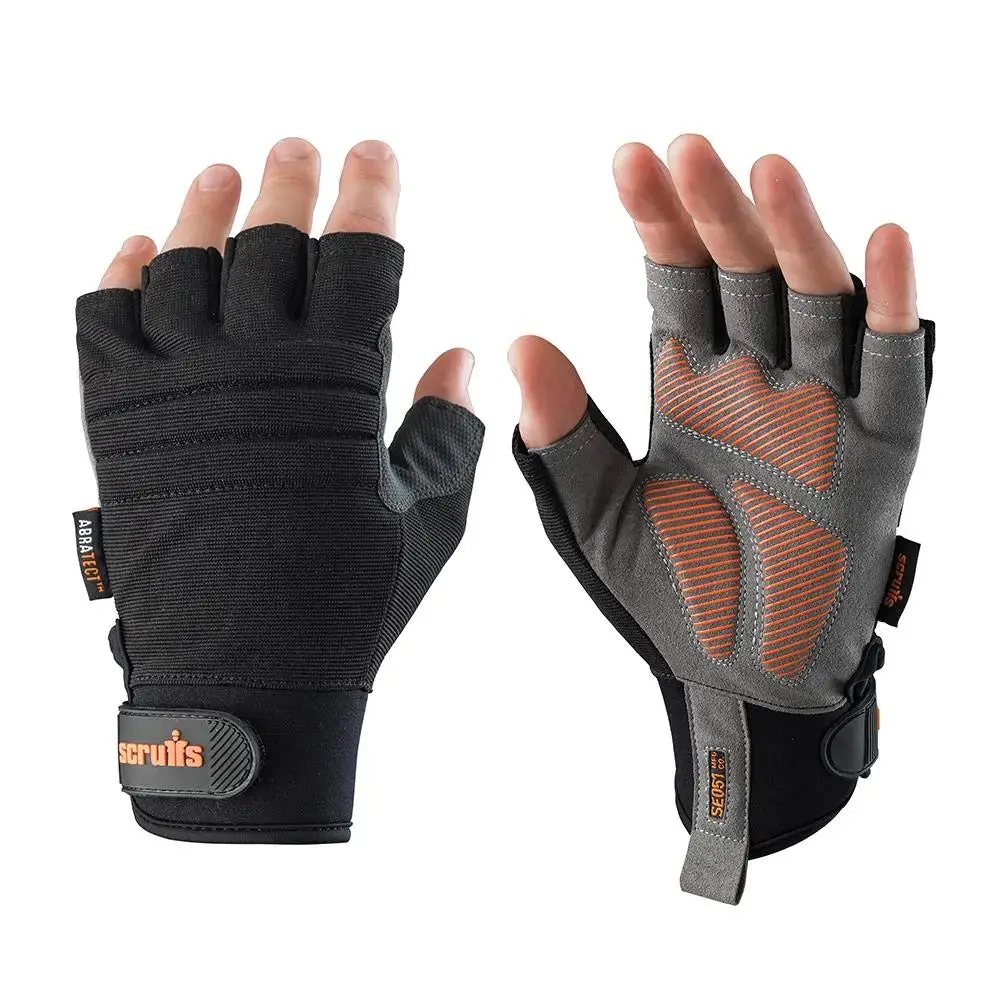 Scruffs Trade Fingerless Gloves Black - Choose Size 1
