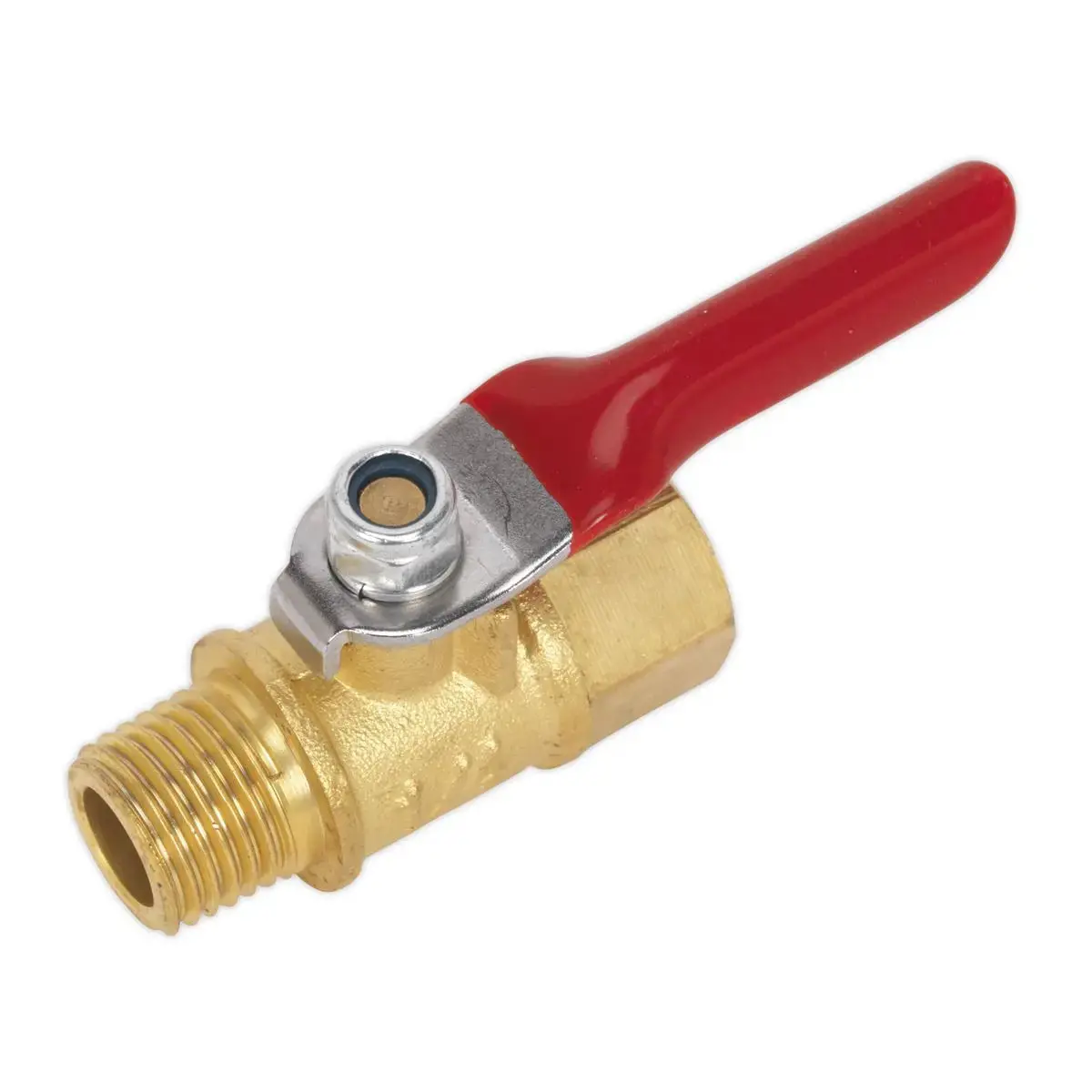 Sealey 1/4" Bspt Ball Valve Lever Air Compressor Connector 1