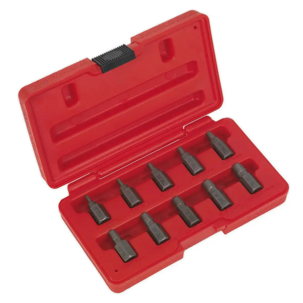 Sealey 10 Piece Multi Spline Screw Extractor Set Broken Stud Bolt Removal Hex Head 1