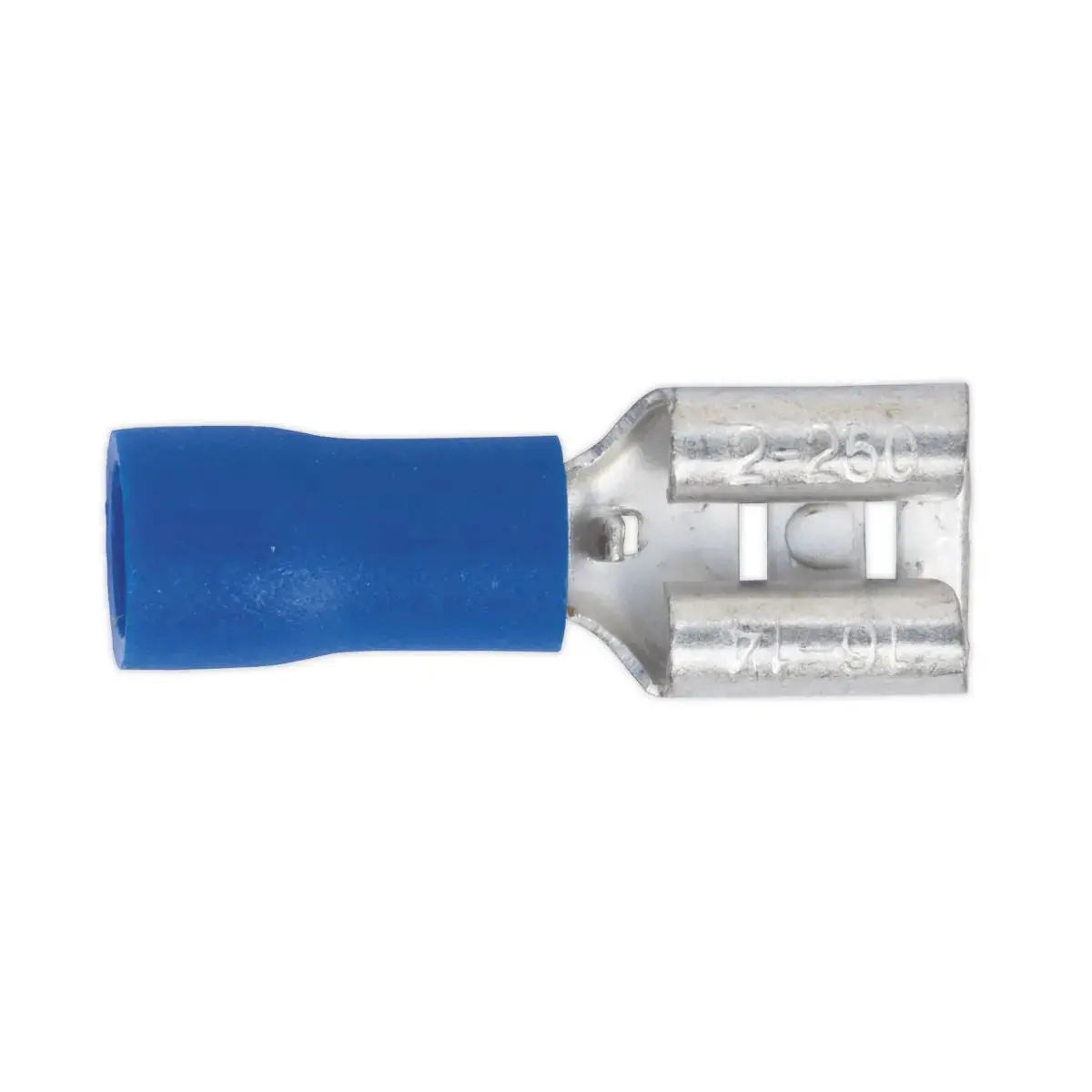 Sealey 100 Pack 6.3Mm Blue Push On Female Terminal 1