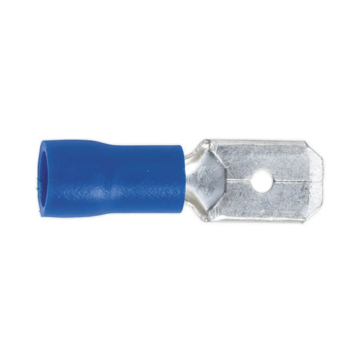 Sealey 100 Pack 6.3Mm Blue Push On Male Terminal 1