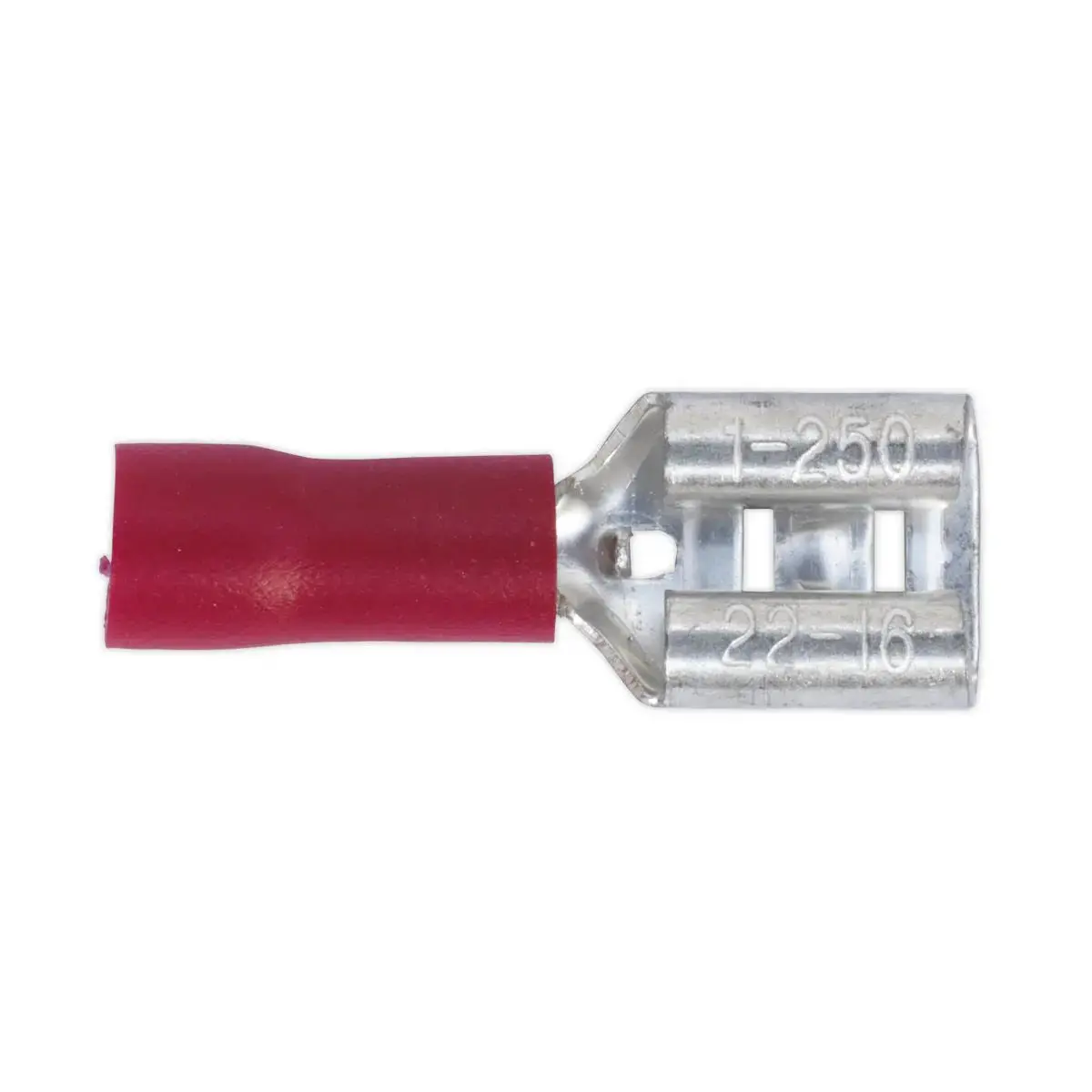 Sealey 100 Pack 6.3Mm Red Push On Female Terminal 1