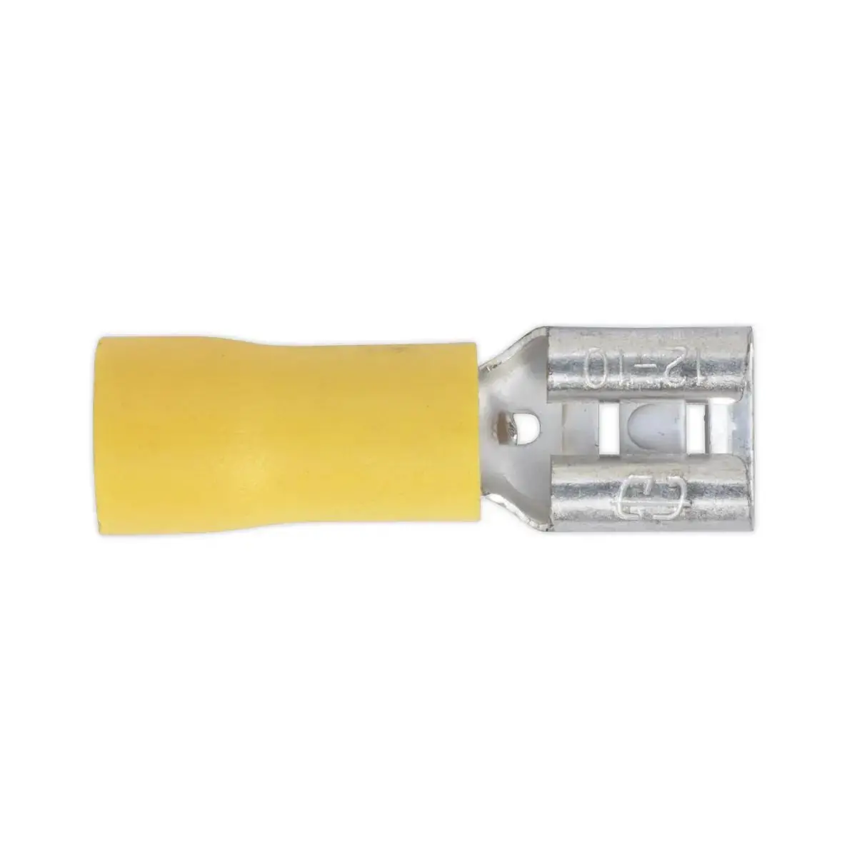 Sealey 100 Pack 6.3Mm Yellow Push On Female Terminal 1