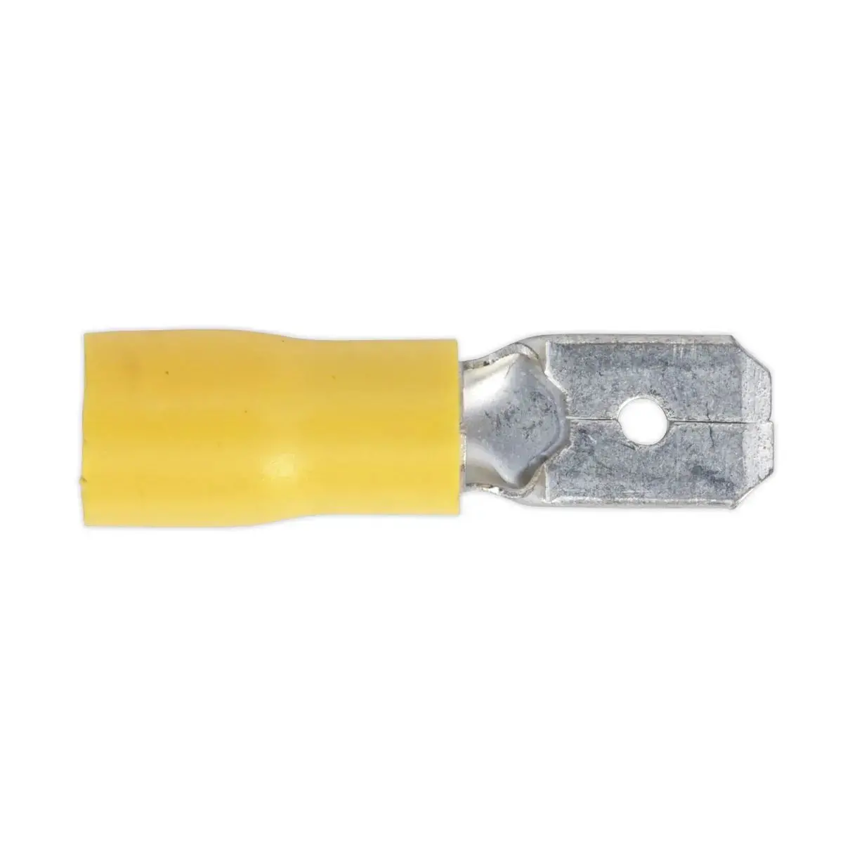 Sealey 100 Pack 6.3Mm Yellow Push On Male Terminal 1