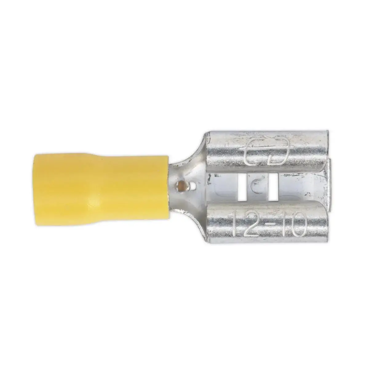 Sealey 100 Pack 9.5Mm Yellow Push On Female Terminal 1