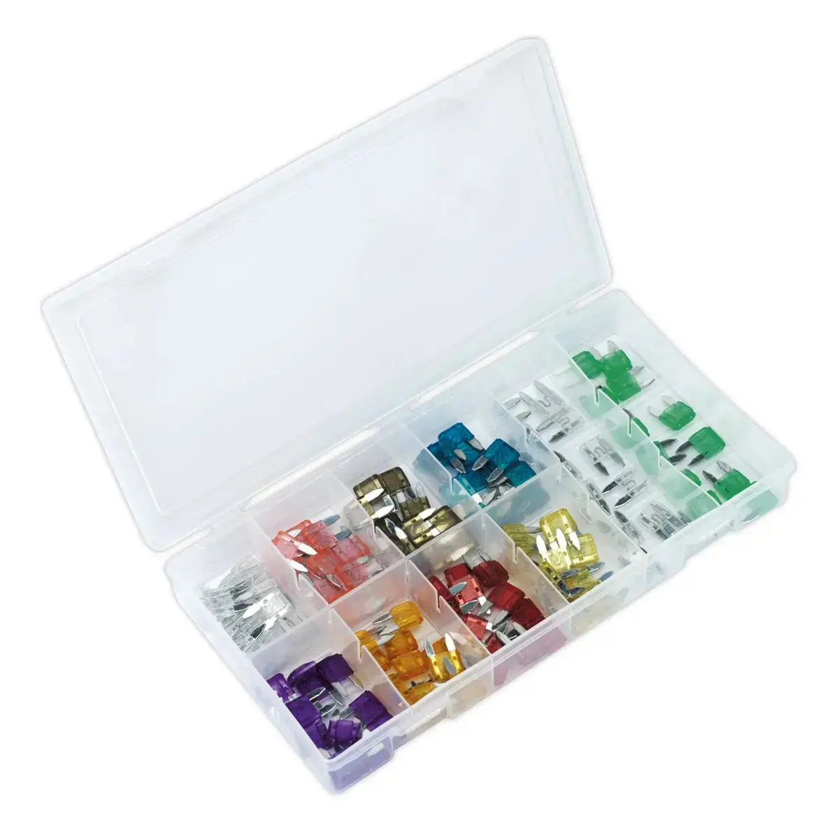 Sealey 100 Piece Mini Automotive Fuse Assortment Car Motorbike Caravan 2-30 Amp 1