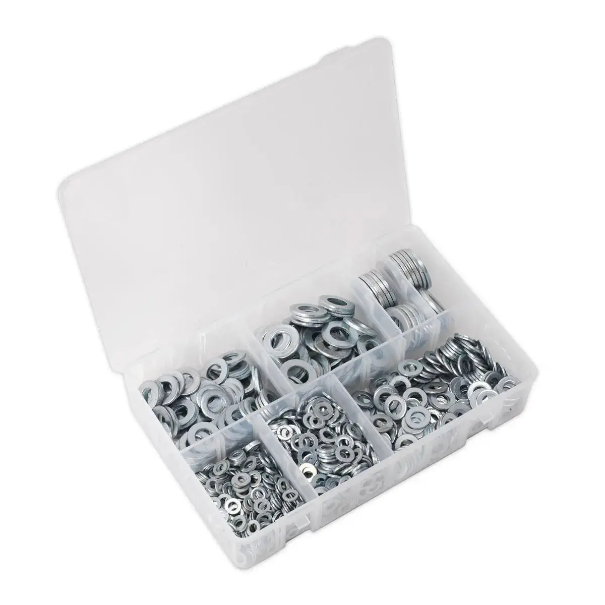Sealey 1070 Piece Flat Washer Assortment Din 125 M5-M16 Form A Metric 1