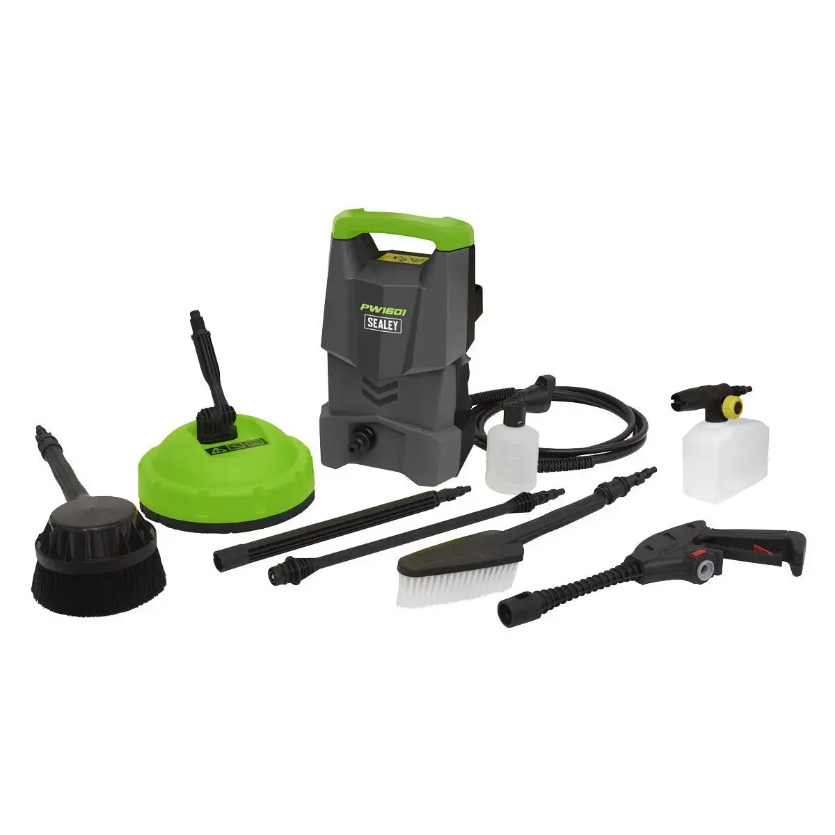 Sealey 110Bar Pressure Washer With Snow Foam Sprayer Kit 1