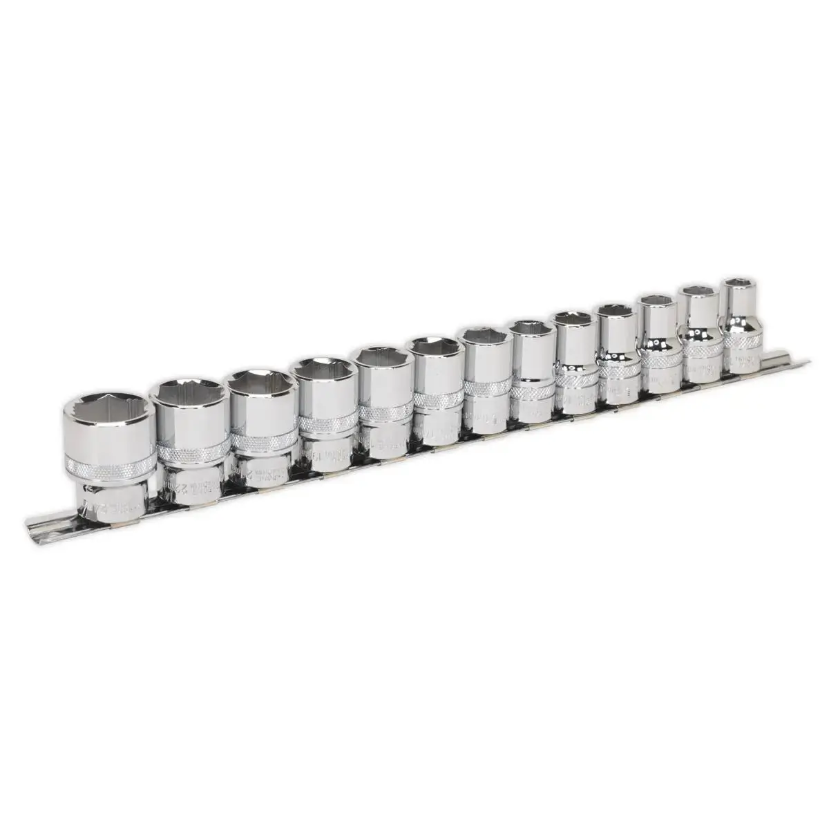 Sealey 13 Piece 1/2" Drive Lock-On Metric Socket Set 10-24Mm 85% Rounded Nuts 1