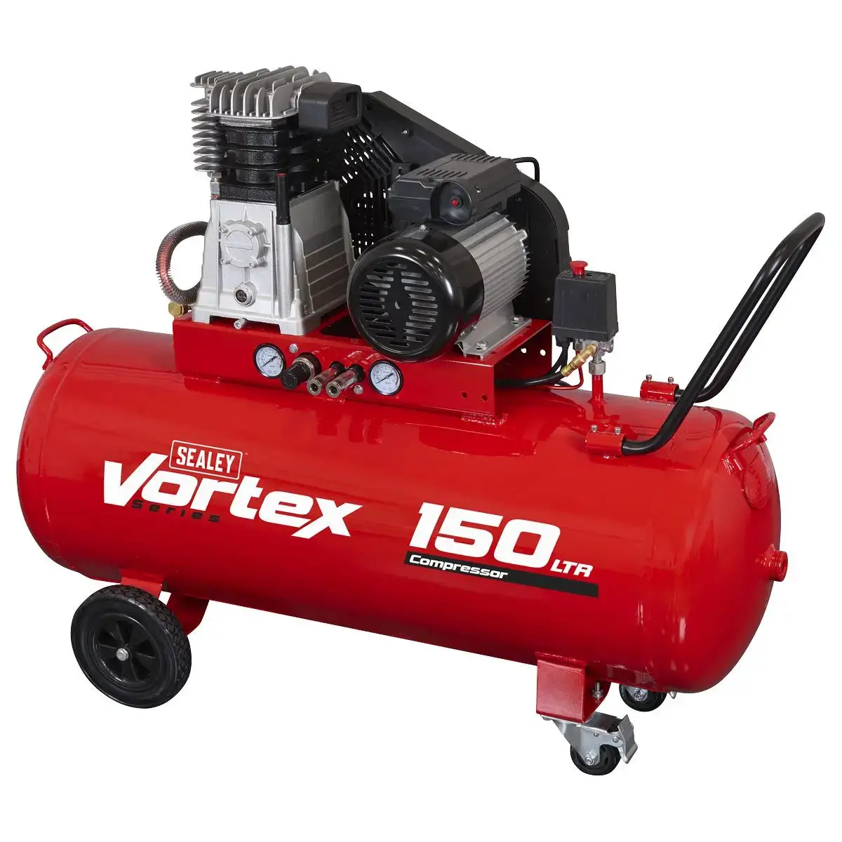 Sealey 150L Belt Drive Air Compressor With Cast Cylinders 3Hp 1