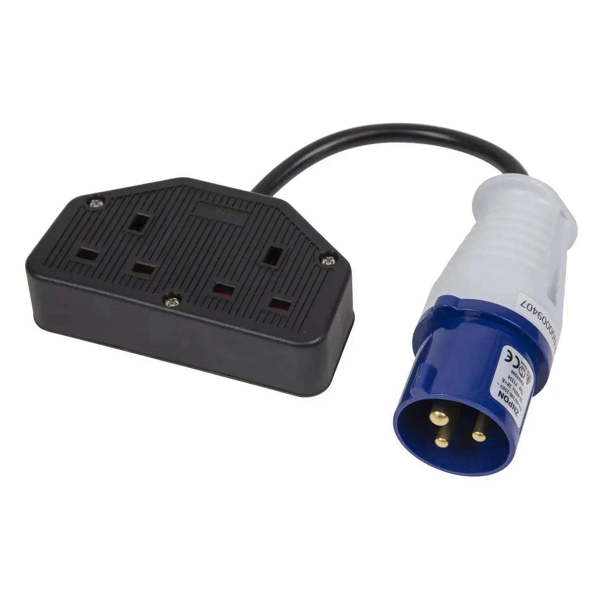 Sealey 16A/13A Twin Trailing Socket & Cable Set 1