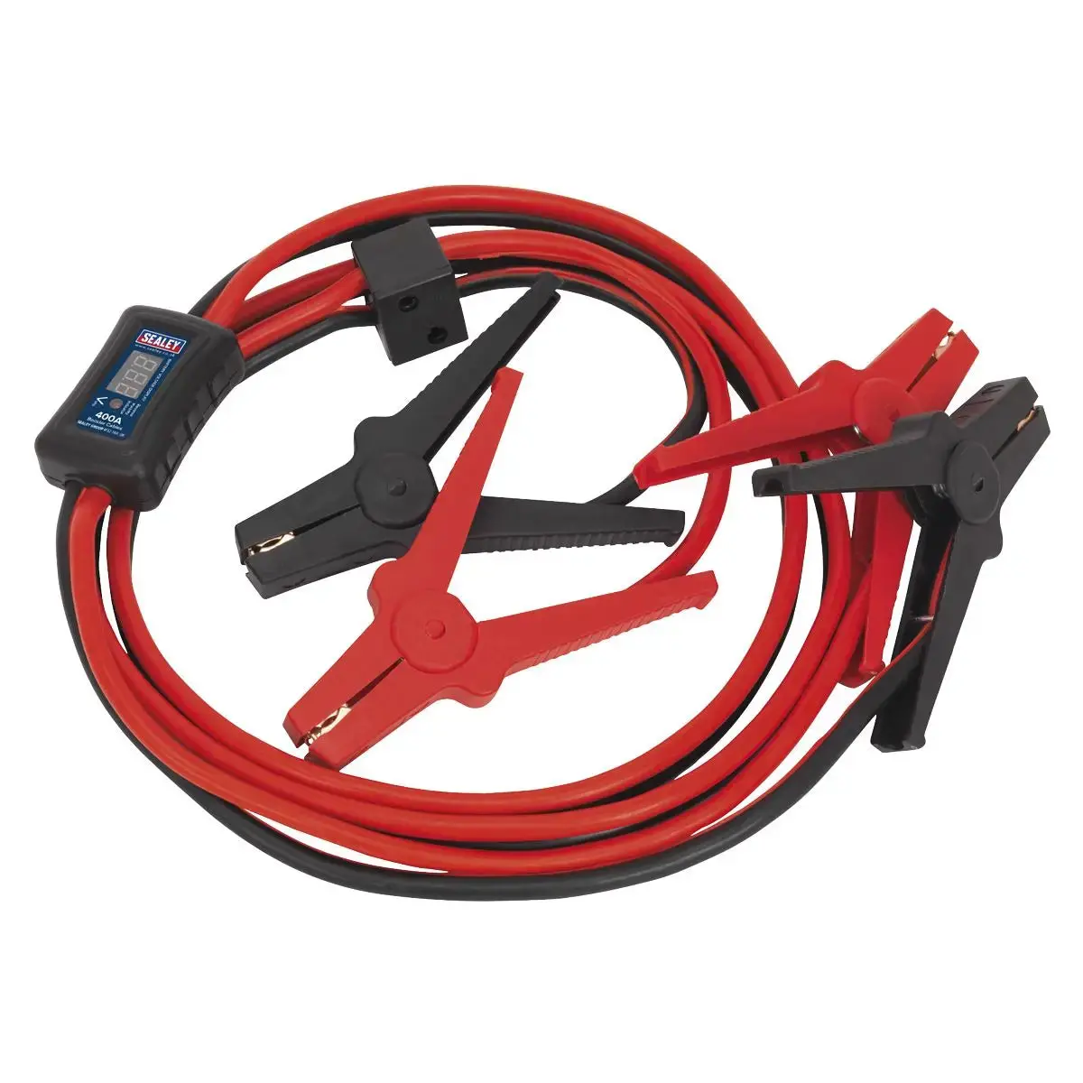 Sealey 16Mm X 3M Booster Cables Cca 400A With Electronics Protection Case Led 1