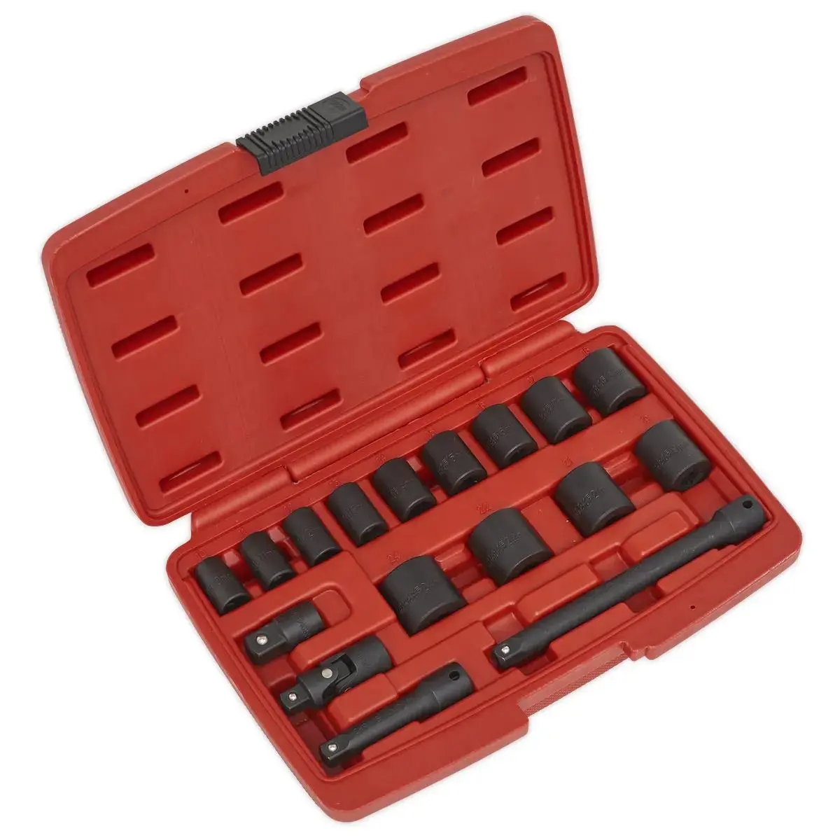 Sealey 17 Piece 3/8"Sq Drive Metric Impact Socket Set With Case 1
