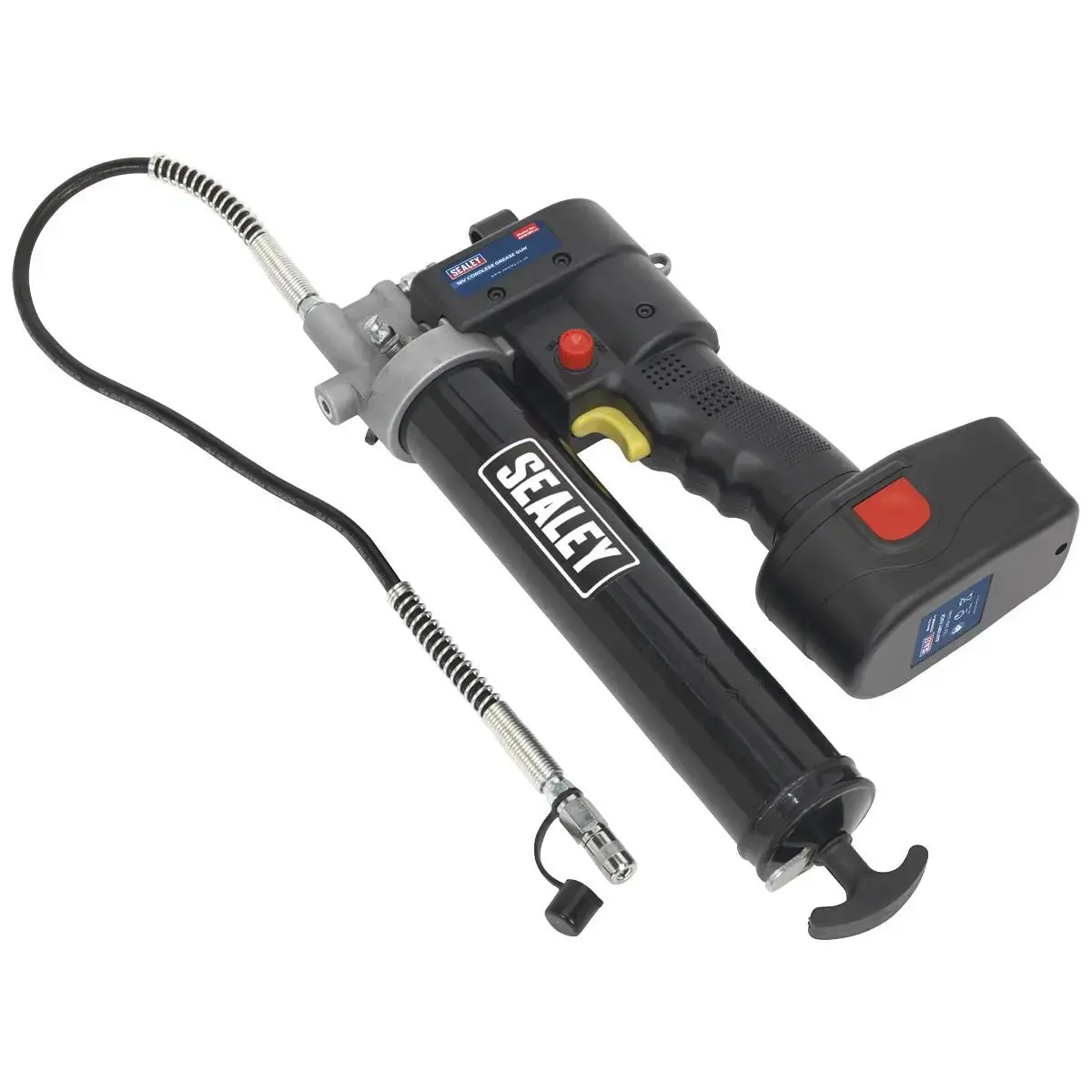 Sealey 18V Cordless Grease Gun 1.7Ah Battery And Mains Charger In Carry Case 1