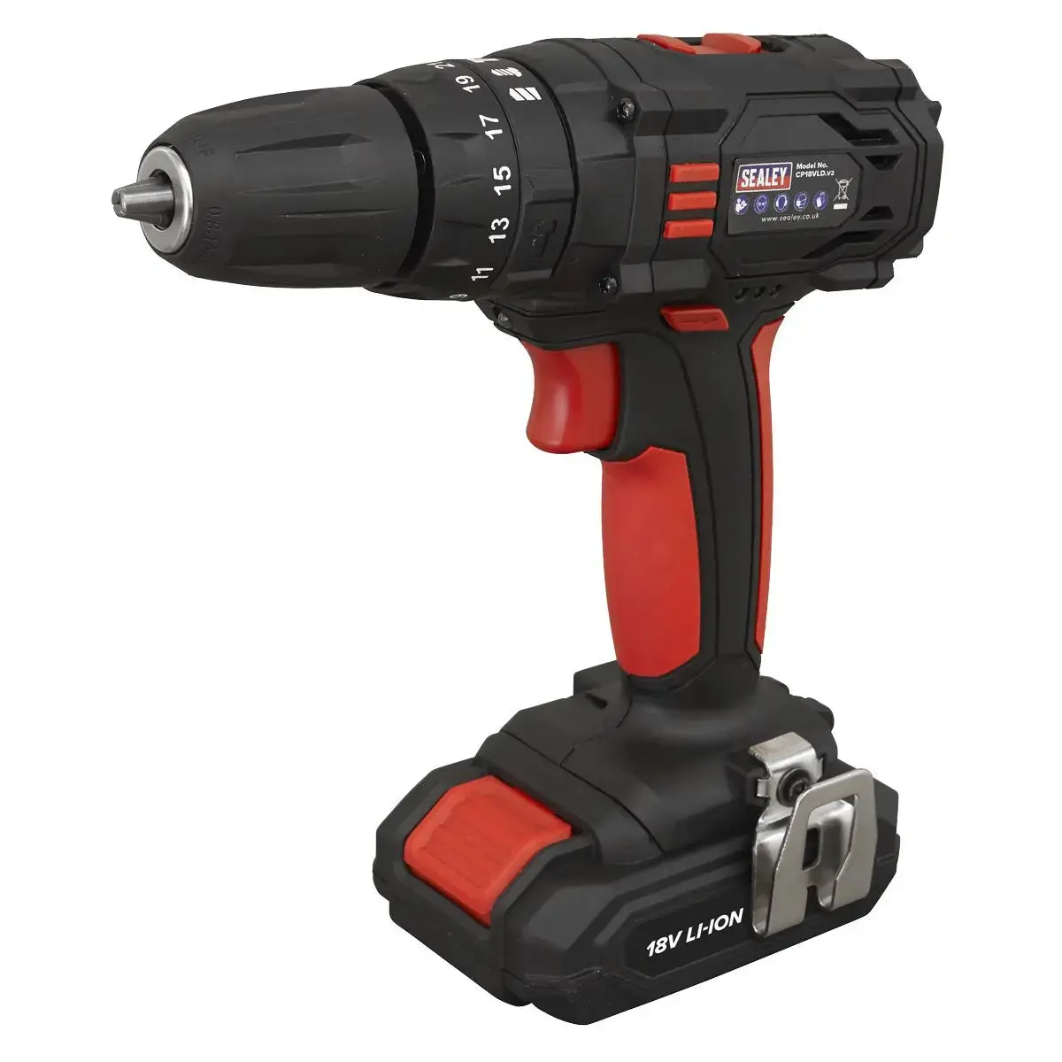 Sealey 18V Ø10mm Cordless Combi Drill 1