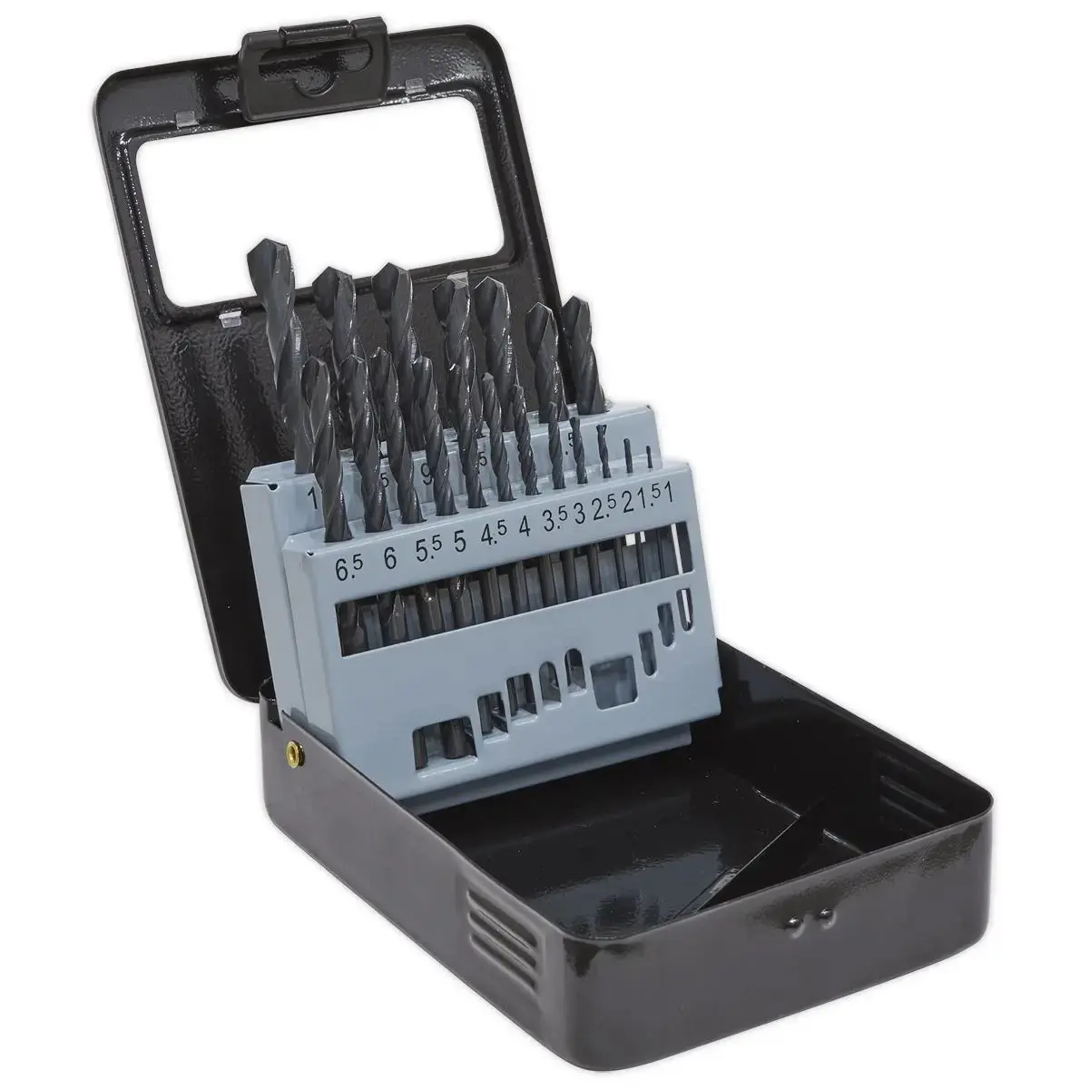 Sealey 19 Piece 1-10Mm Hss Drill Bit Set In Case Storage Metal Steel Forged Drill Bit Set 1