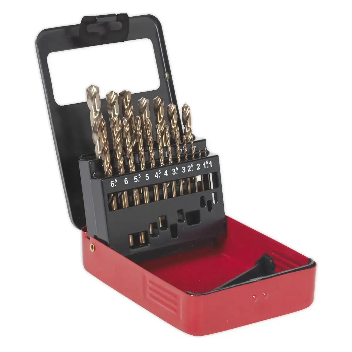 Sealey 19 Piece Cobalt Drill Bit Set 1-10Mm Metric Drilling Extra Hard Re-Sharpened 1