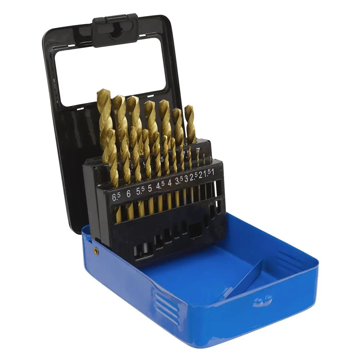 Sealey 19 Piece Hss Fully Ground Drill Bit Set Din 338 1-10Mm Metric 1