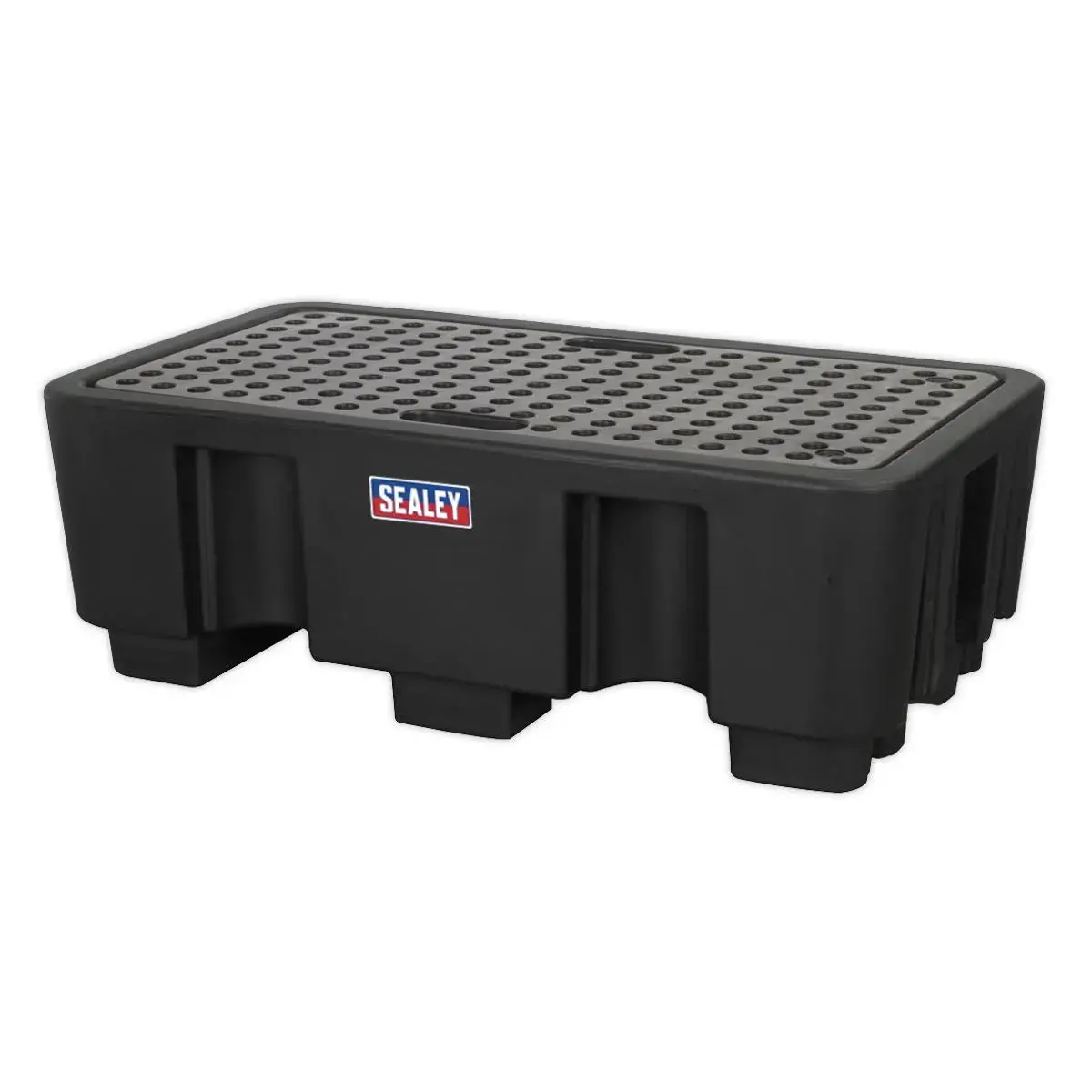 Sealey 2 Drum Polyethylene Barrel Bund Spill Pallet 1300 X 750 X 440Mm 1