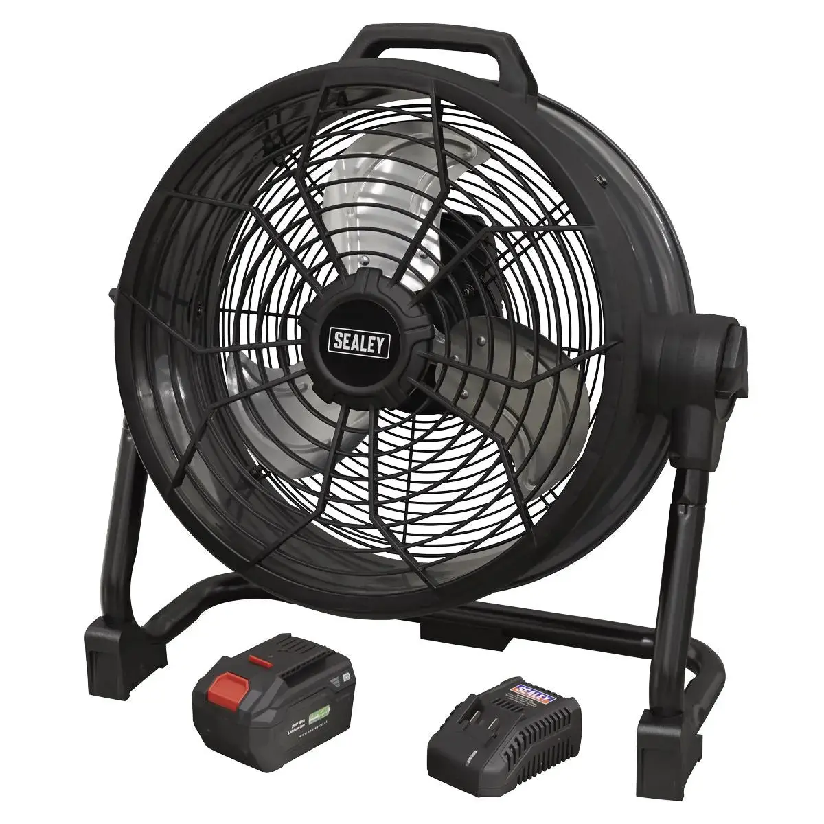 Sealey 2-In-1 Cordless/Corded 16" High Velocity Drum Fan 20V Sv20 Series Kit 1