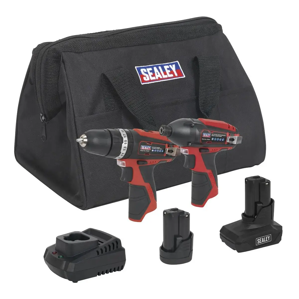 Sealey 2 X 12V Sv12 Series Cordless Power Tool Combo Kit 1