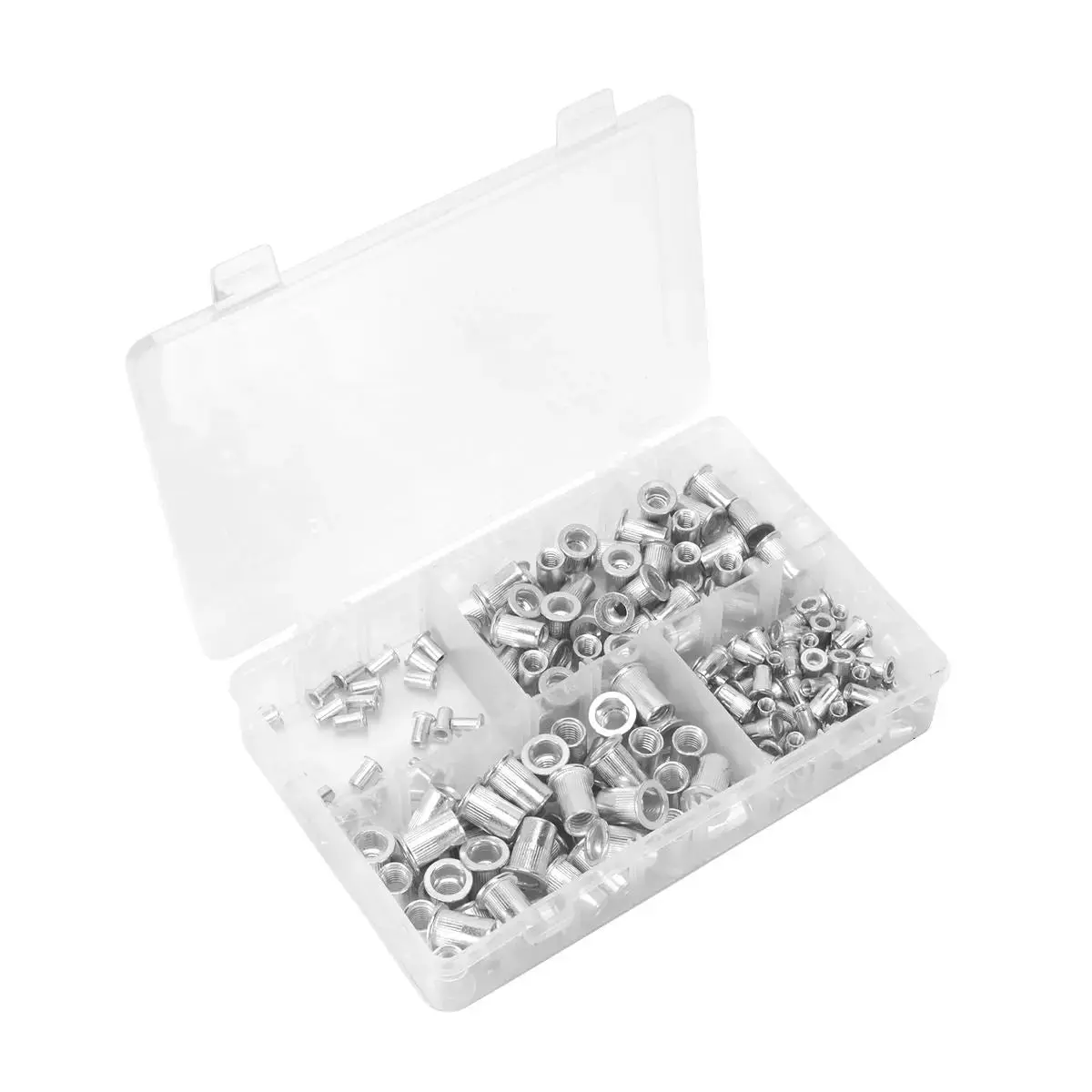 Sealey 200 Piece Splined Threaded Insert Rivet Nut Assortment M4-M8 Metric 1