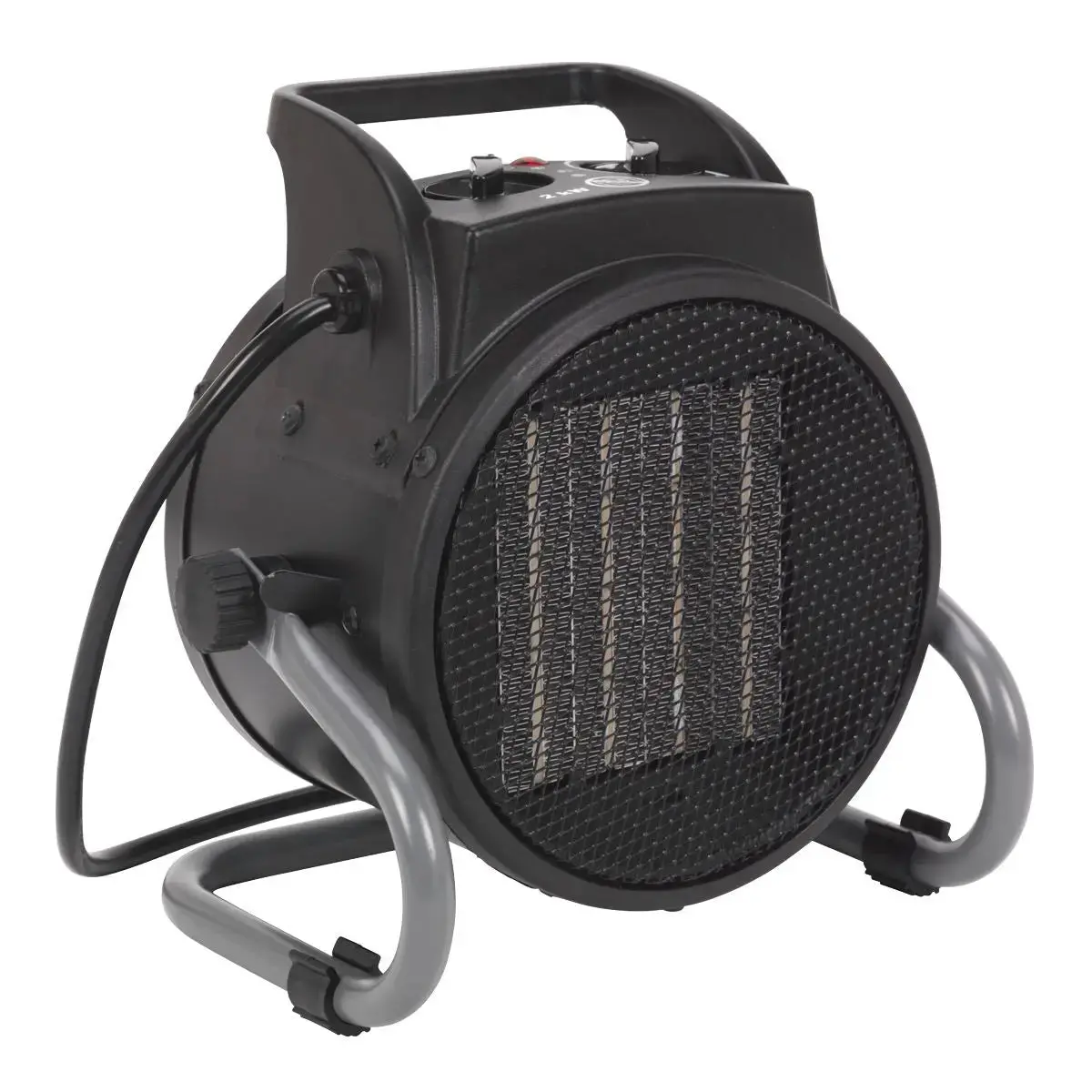 Sealey 2000W Industrial Ptc Fan Heater 230V Two Thermostat Heat Settings Work Bench 1