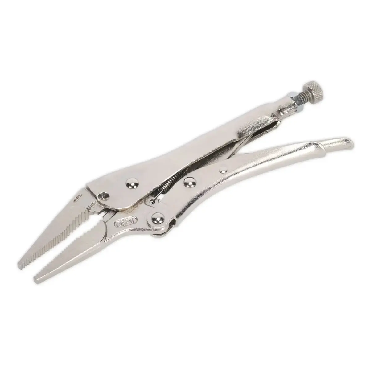 Sealey 210Mm Long Nose Locking Pliers 0-60Mm Capacity Mole Grip Spring Mechanism 1
