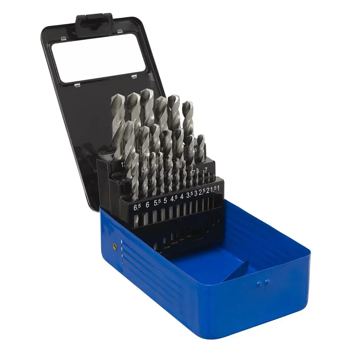 Sealey 25 Piece Fully Ground Hss Drill Bit Set 1-13Mm 1