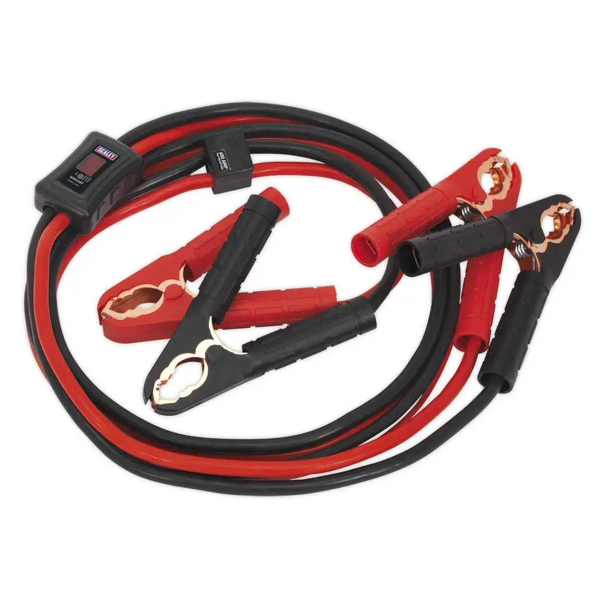 Sealey 25Mm X 3.5M Booster Cables Cca 600A With Electronics Protection Case Led 1