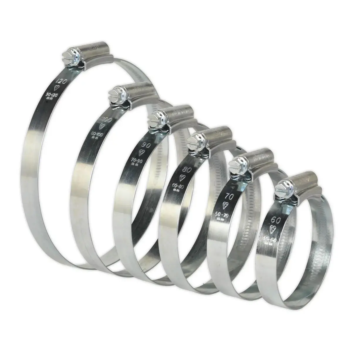 Sealey 26 Pack Hi-Grip Assorted Hose Clips 1