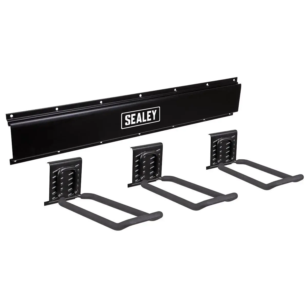 Sealey 3 Closed End Hook Storage Rail Wall Mounting 1