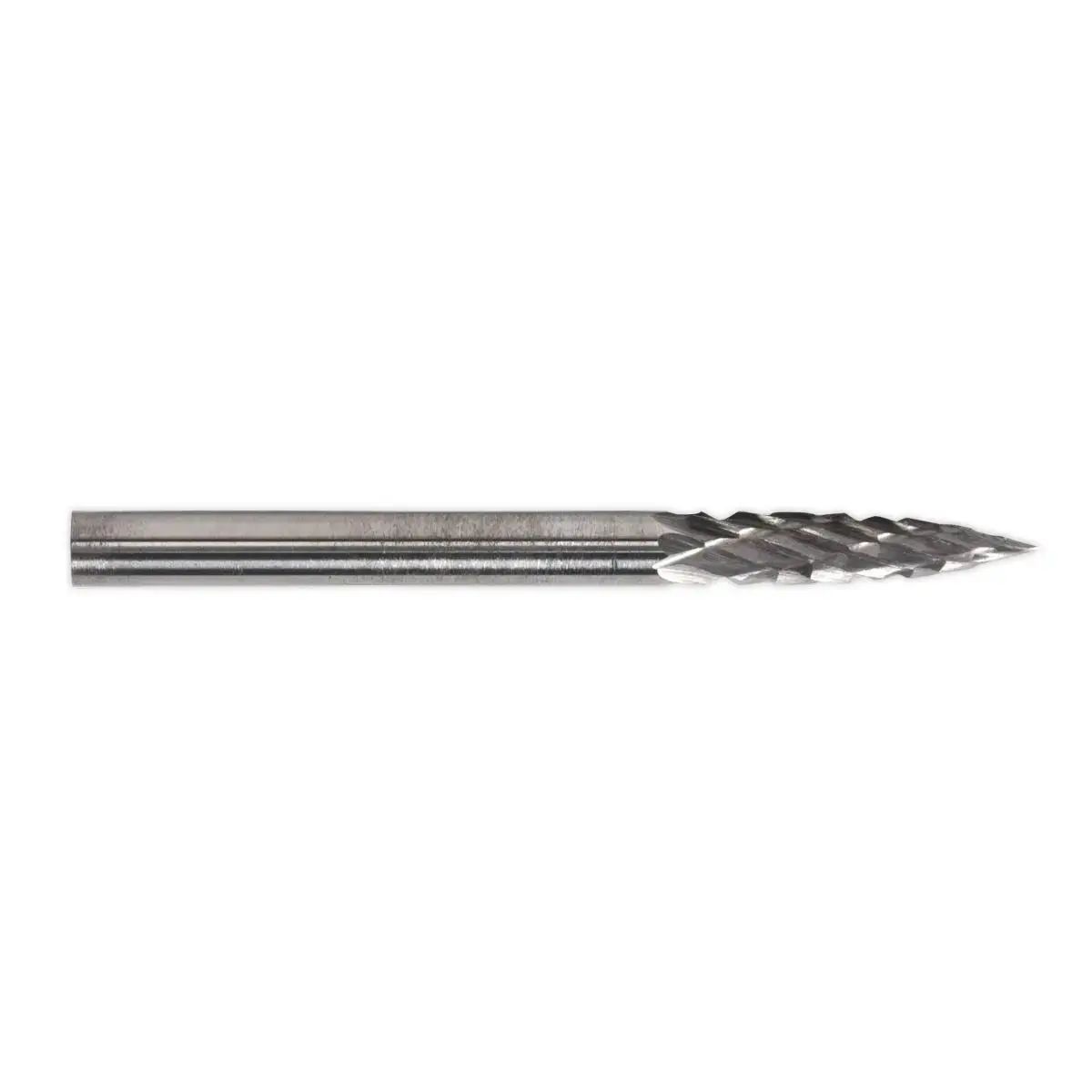 Sealey 3 Pack 3Mm Pointed Tree Micro Carbide Rotary Tungsten Burr Metal Storage 1