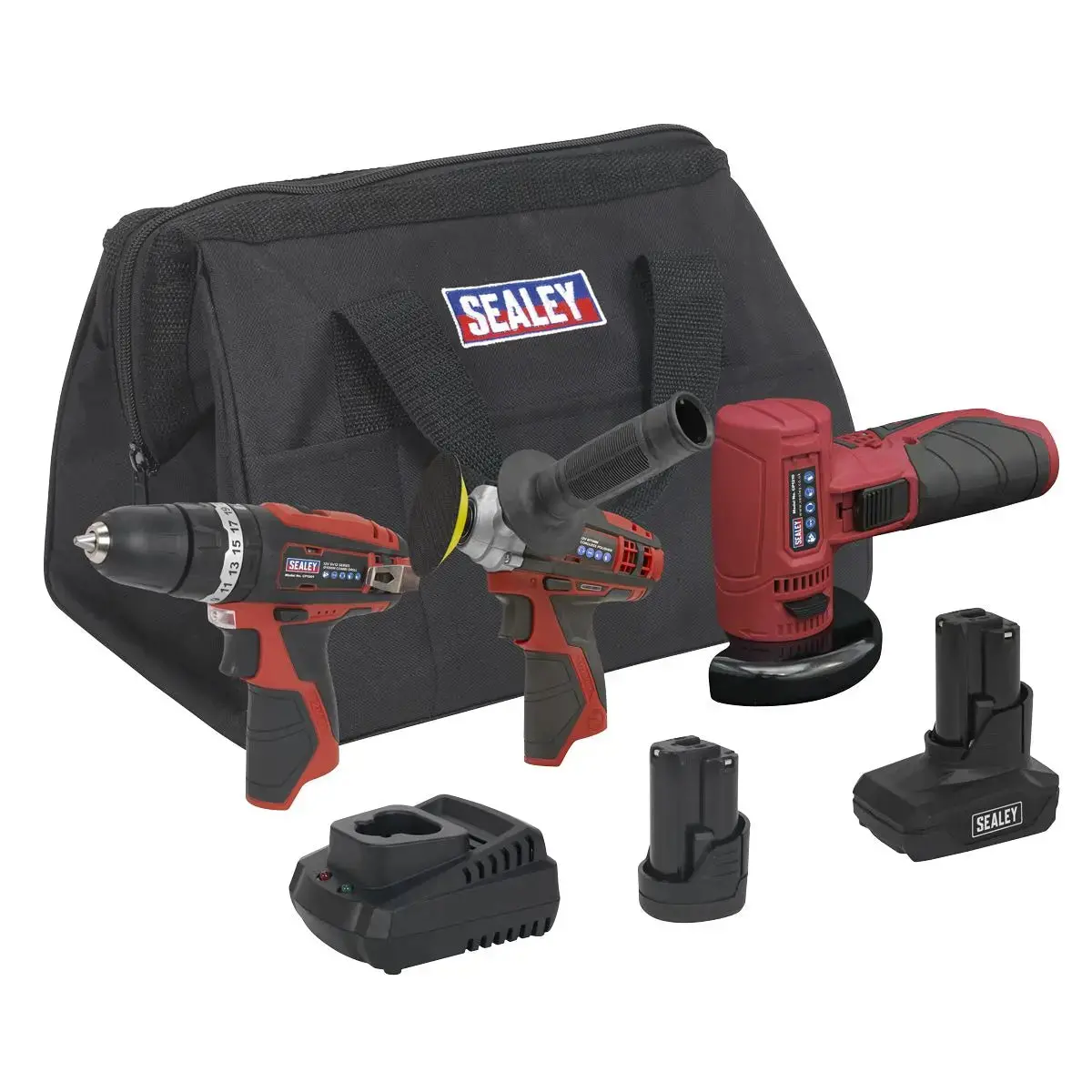 Sealey 3 X 12V Sv12 Series Cordless Power Tool Combo Kit 1