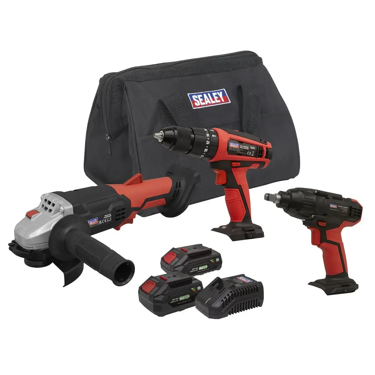 Sealey 3 X Tool Cordless Combo Kit 20V Sv20 Series 1