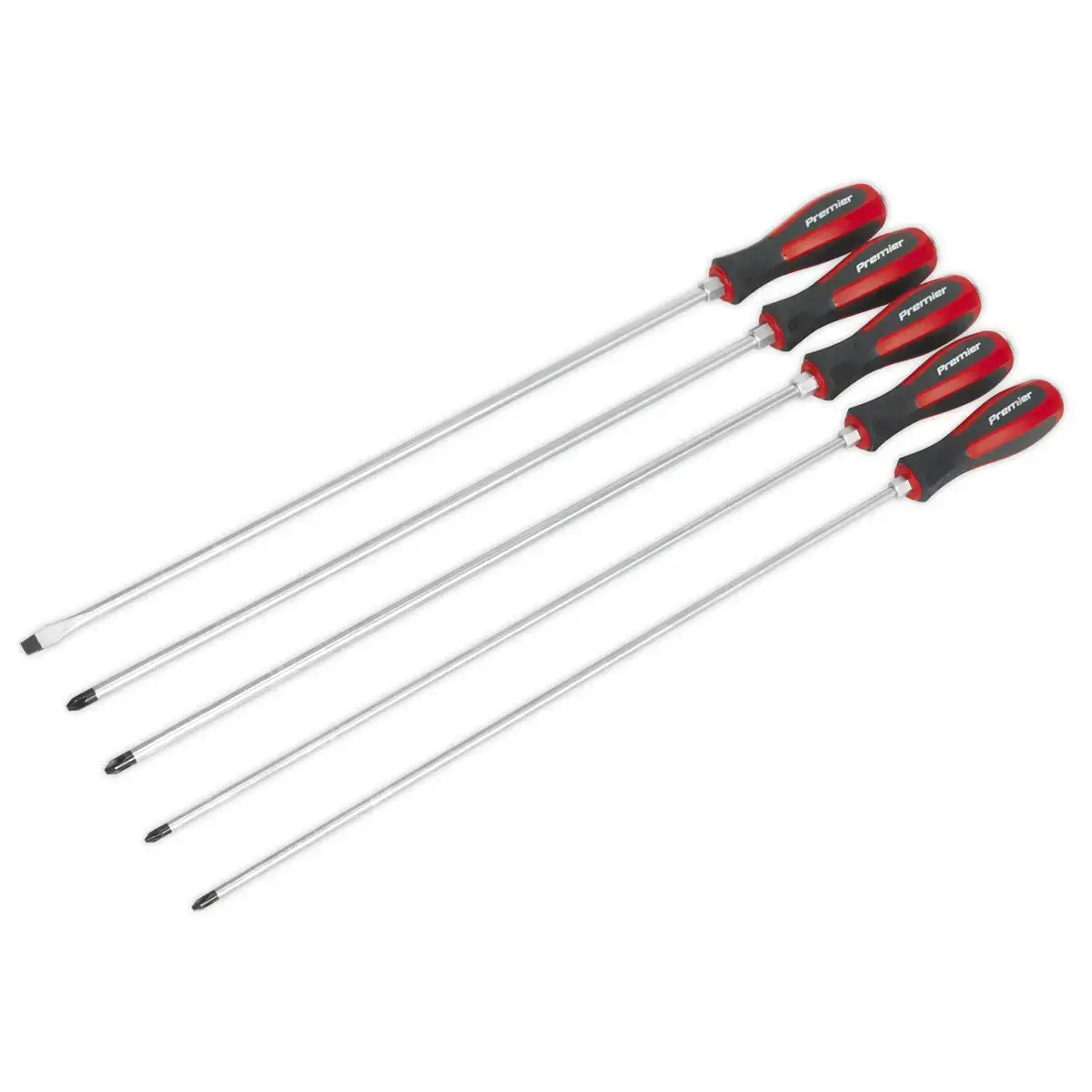 Sealey 5 Piece 450Mm Hammer Thru Screwdriver Set Slotted Pozi 1