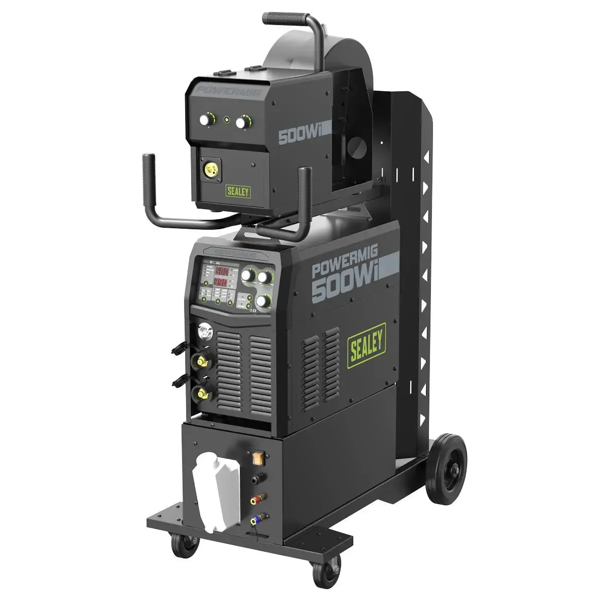Sealey 500A Professional Gas/Gasless Mig/Mma/Tig Inverter Welder With Portable Wire Feeder & Water Cooler 415V 3Ph 1